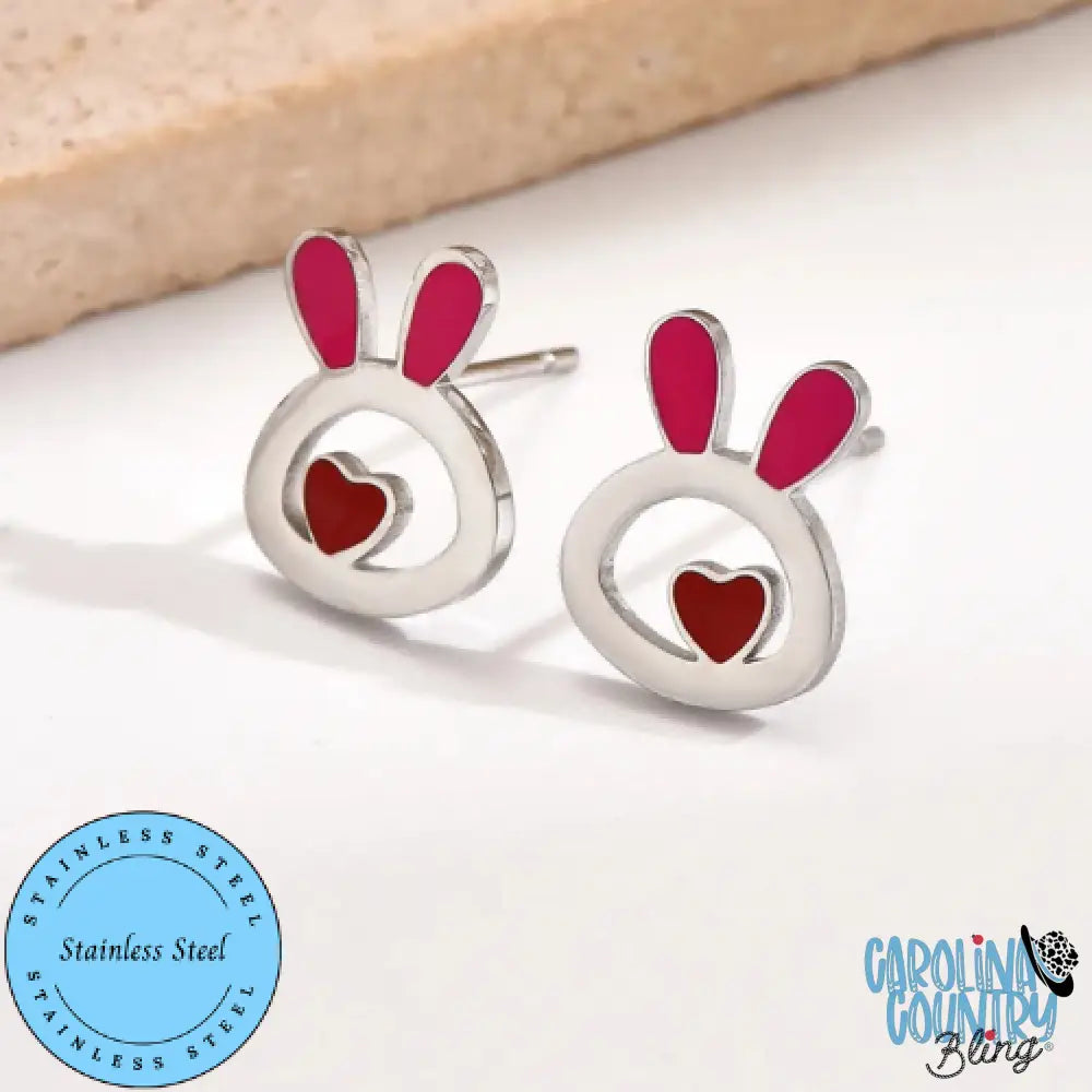 Some Bunny Loves You – Pink Earrings