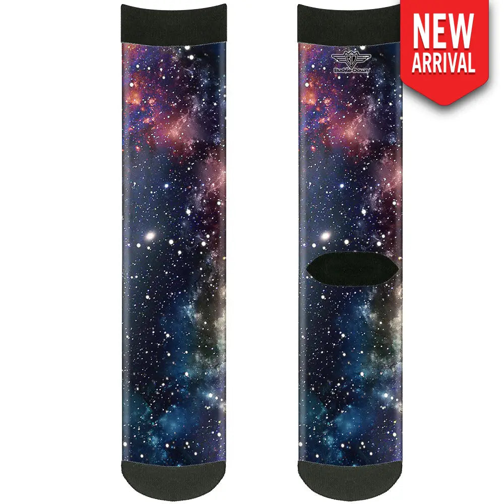 Sock Pair - Polyester - Space Dust Collage - CREW Socks