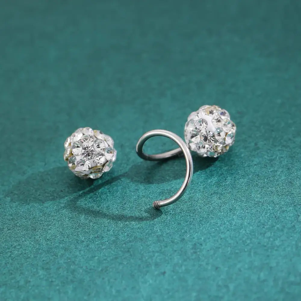 Spinning Around – White Earrings
