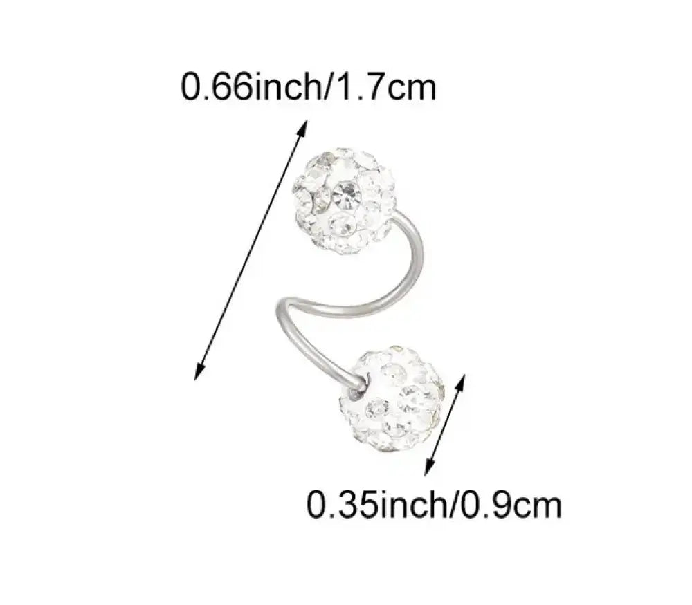 Spinning Around – White Earrings