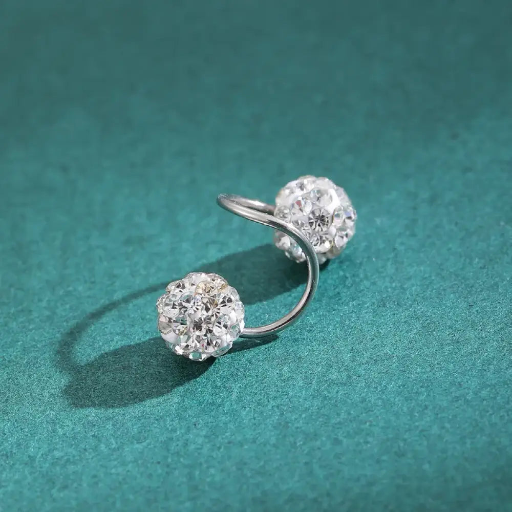 Spinning Around – White Earrings