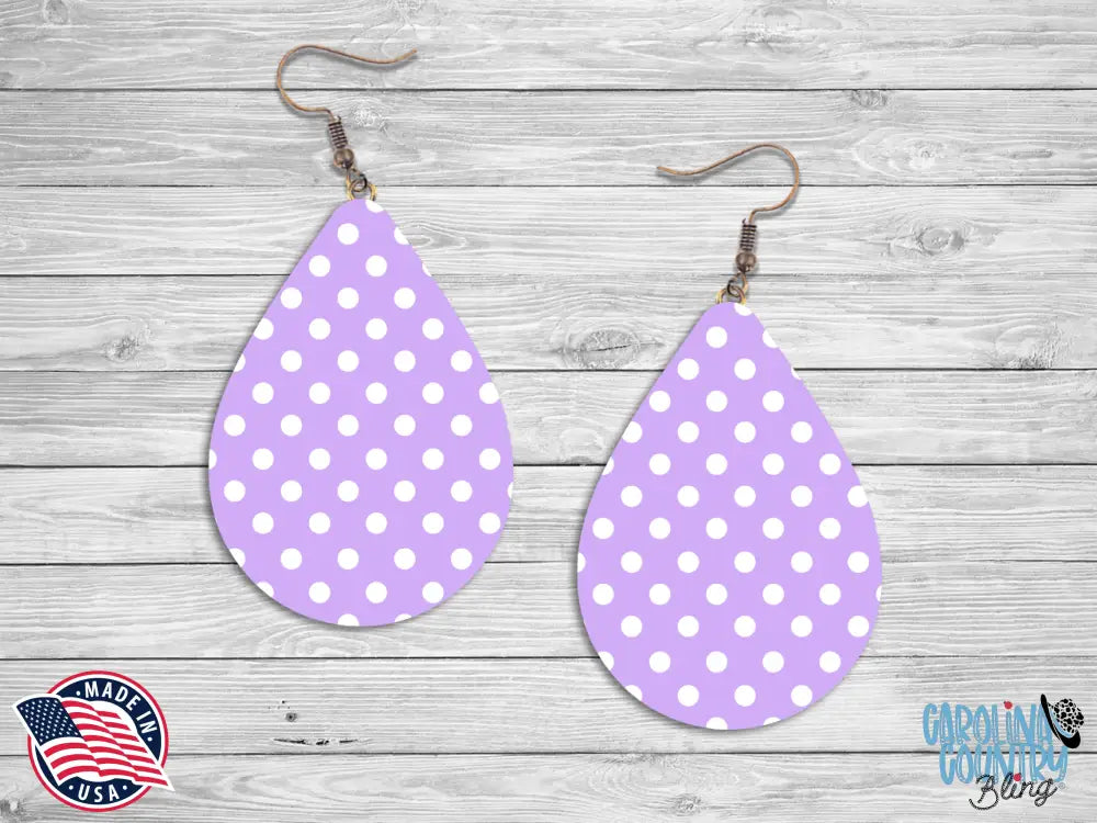 Spotted You First – Purple Earrings