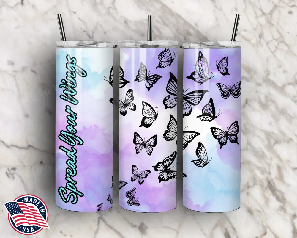 Spread Your Wings – Purple Tumbler