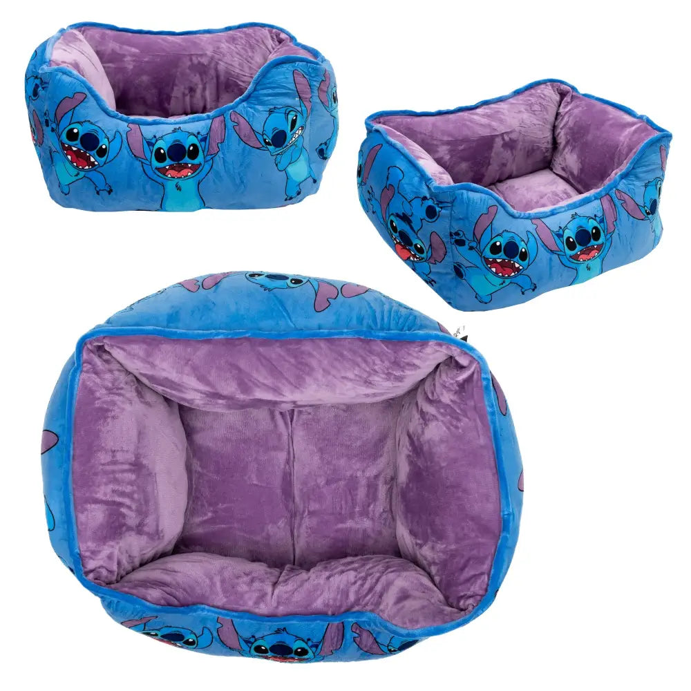 Cuddler Pet Bed - Stitch Poses Blue Pet Beds