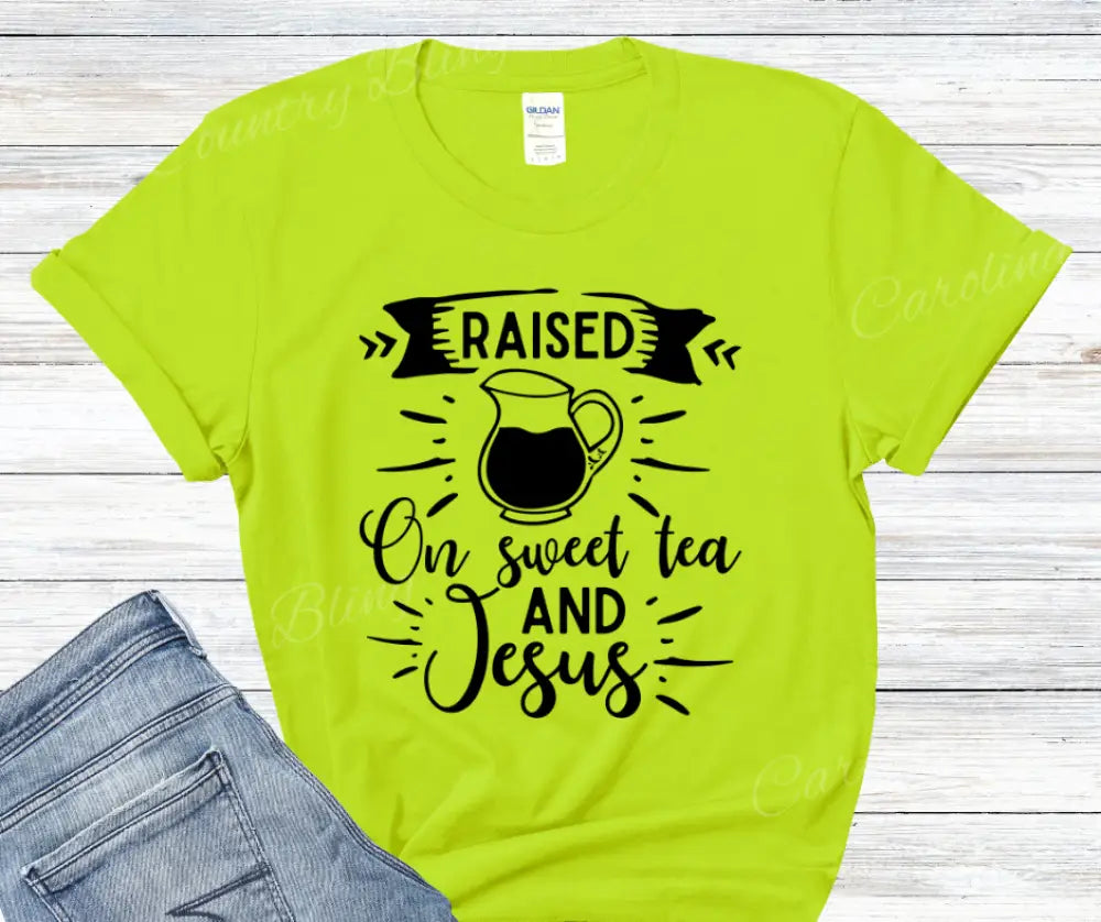 Sweet Tea And Jesus – Multi Small / Green Shirt