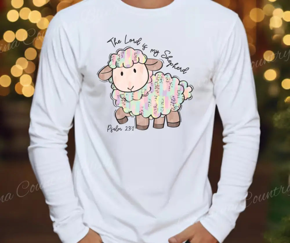 The Lord is My Shepherd – White Small / Long Shirt