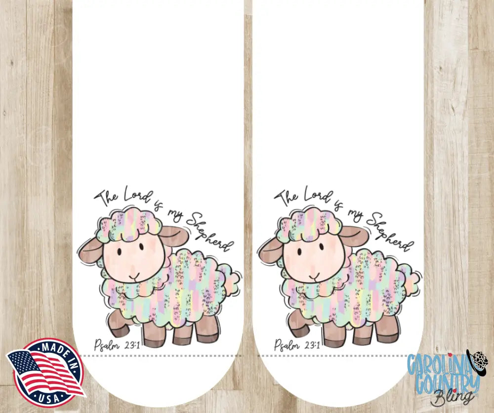 The Lord is My Shepherd – White Socks