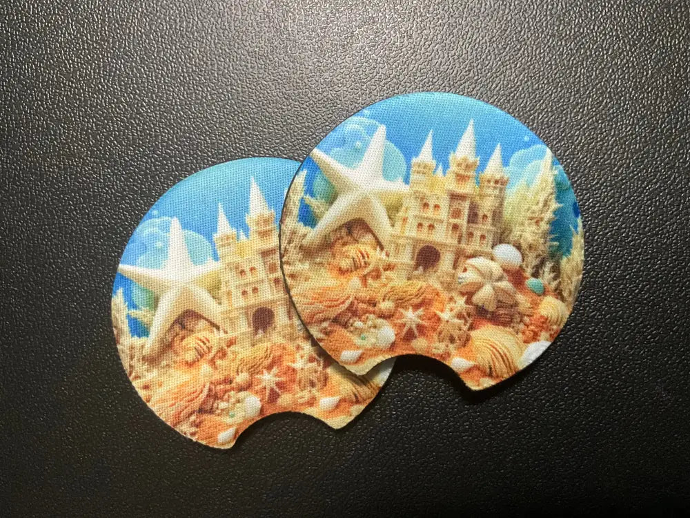 Under The Sea Blue Car Coaster