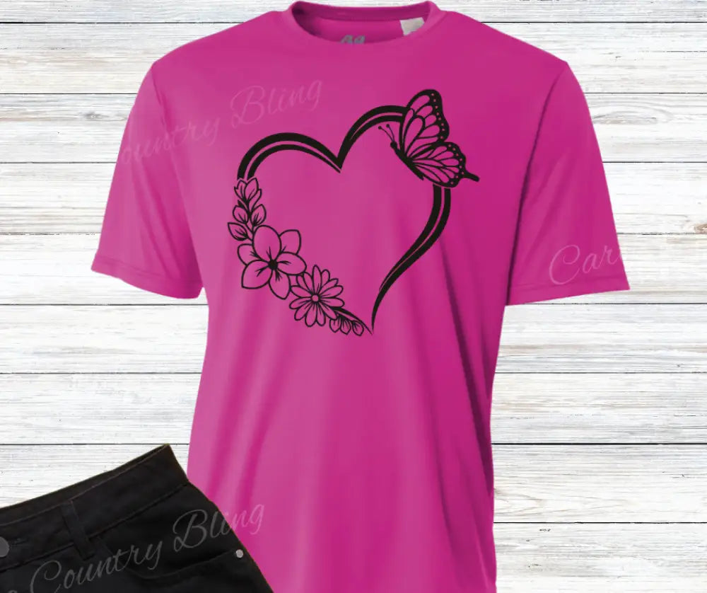 Watch My Heart Bloom – Multi Small / Short / Fuchsia Shirt