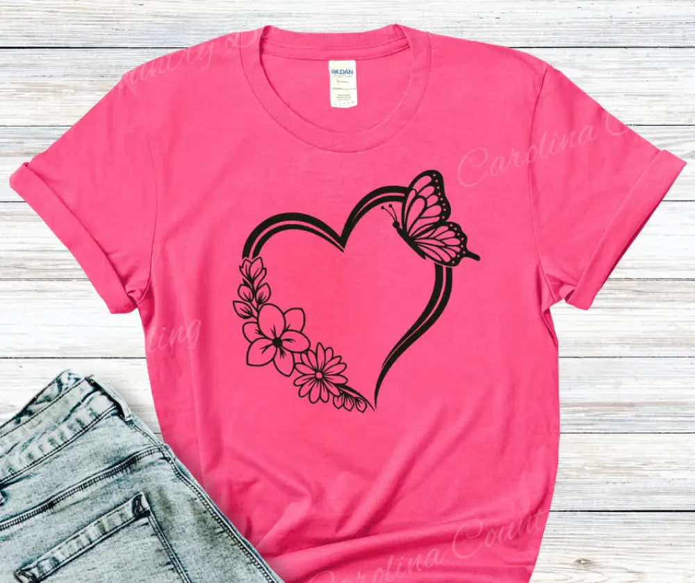 Watch My Heart Bloom – Multi Small / Short / Pink Shirt