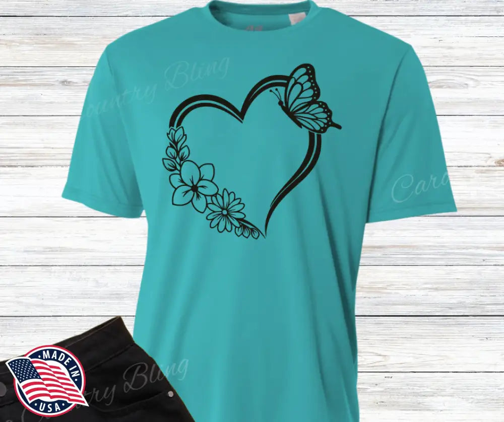 Watch My Heart Bloom – Multi Small / Short / Teal Shirt