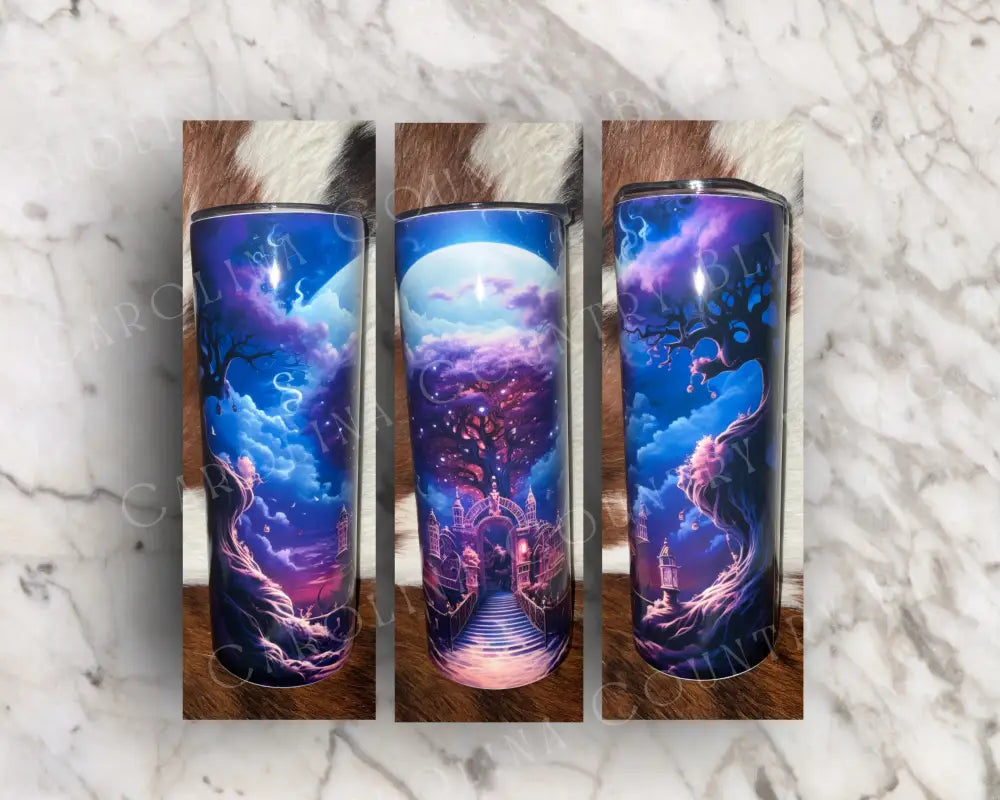 Welcome The Night Purple Tumbler