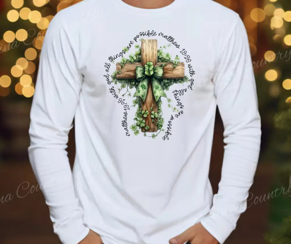 With God All Things Are Possible – White Small / Long Shirt