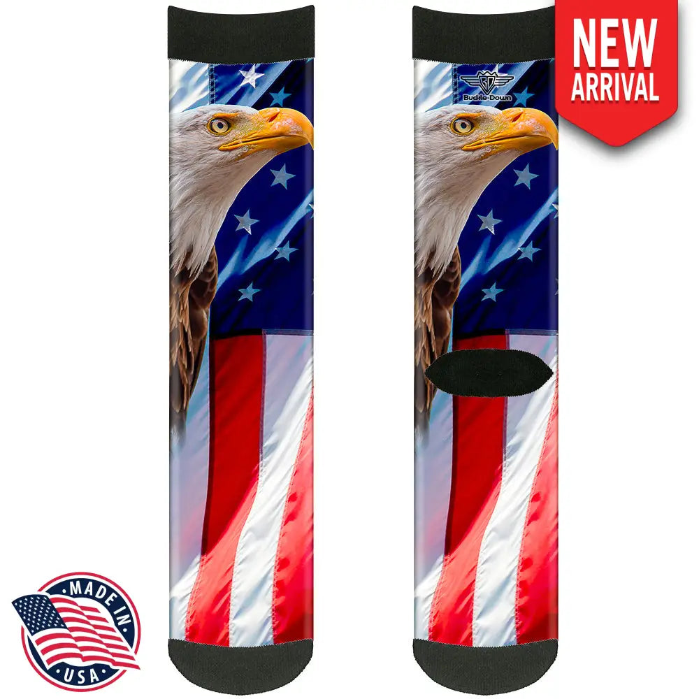 Sock Pair - Polyester - American Eagle Flags - CREW Socks