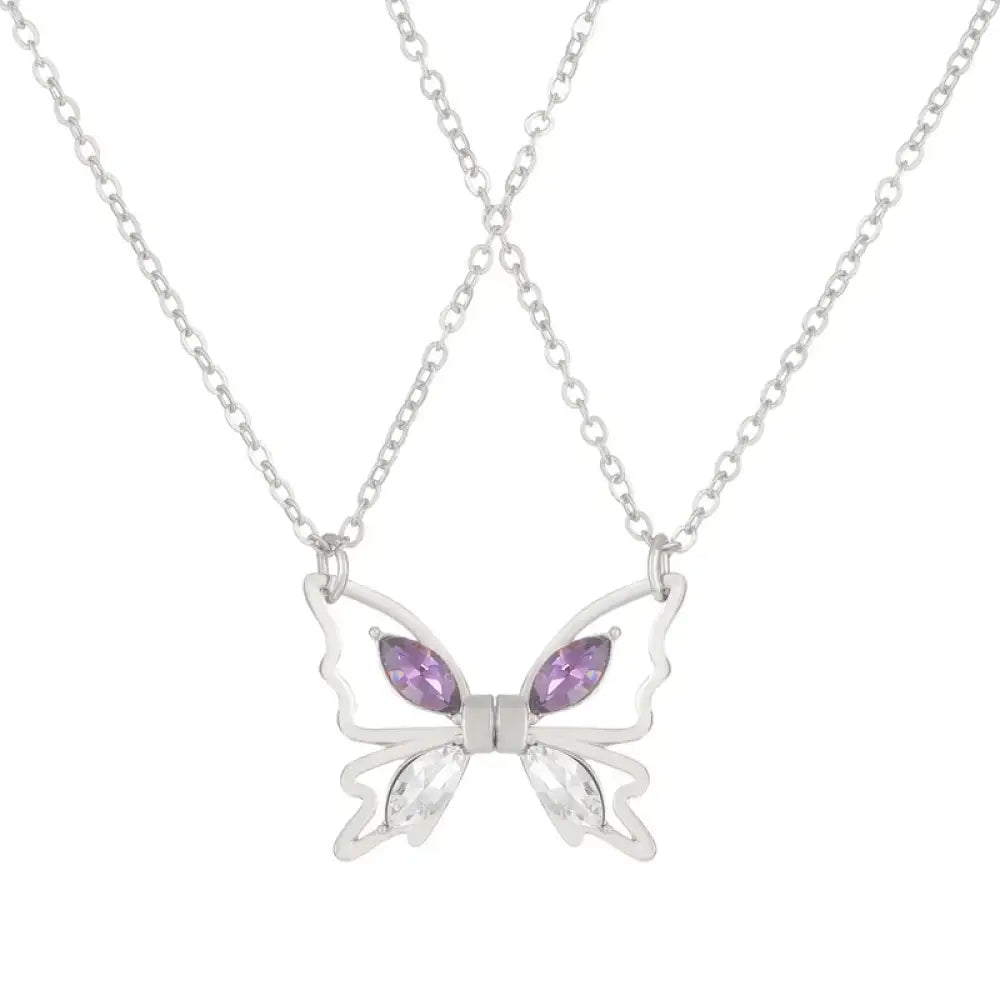 You Complete Me Purple Necklace