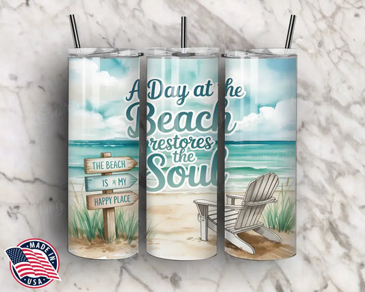 A Day at the Beach - Multi - Tumbler