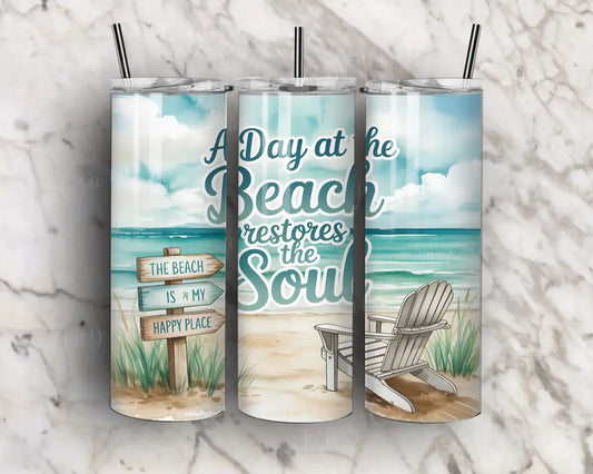 A Day at the Beach - Multi - Tumbler