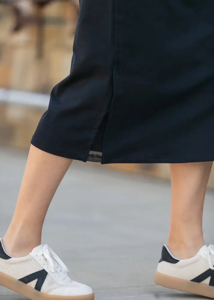 Abbie Mesh Detail Knit Midi Skirt IC Skirts