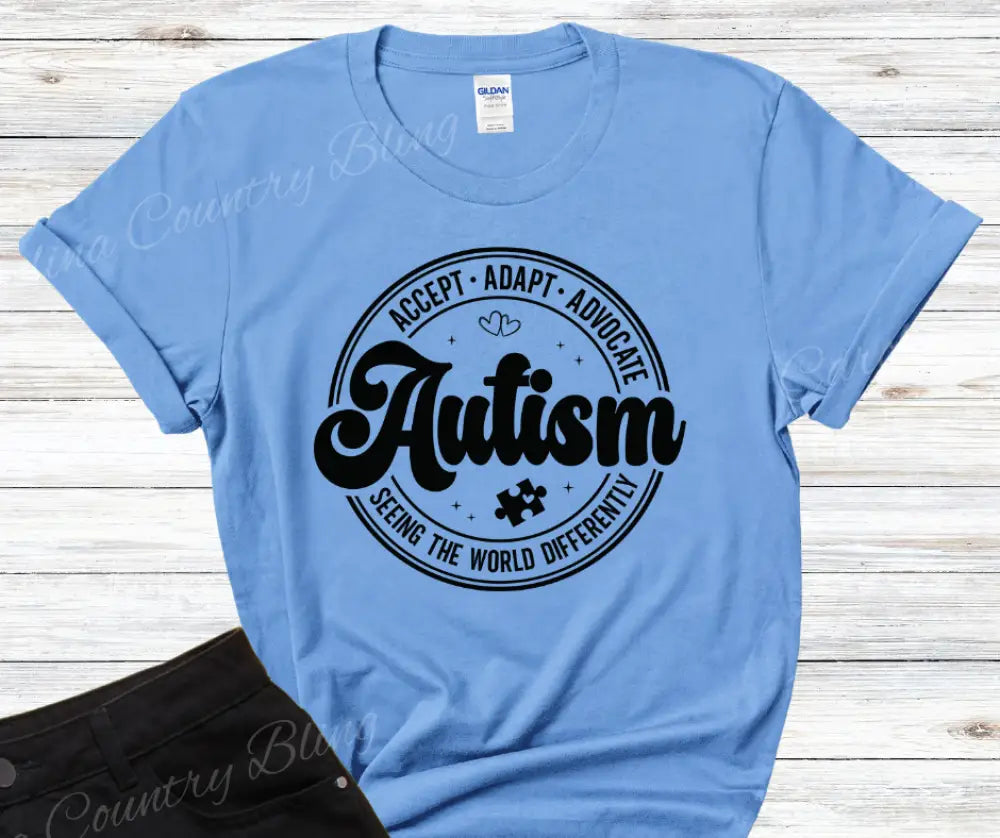 Accept Adapt Advocate – Multi Small / Short / Blue Shirt