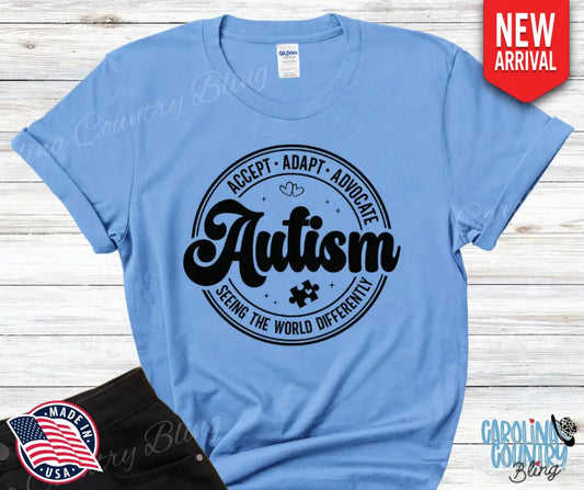 Accept Adapt Advocate – Multi Small / Short / Blue Shirt