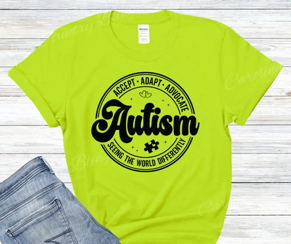 Accept Adapt Advocate – Multi Small / Short / Green Shirt