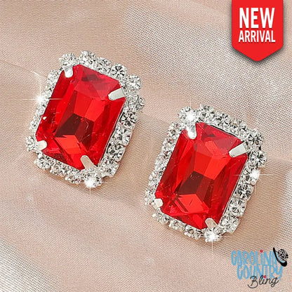 Adding That Sparkle – Red Earrings