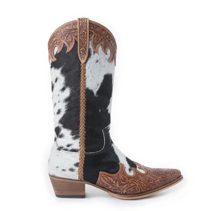 Adelaide Hair-On High Top Boots - SHOES
