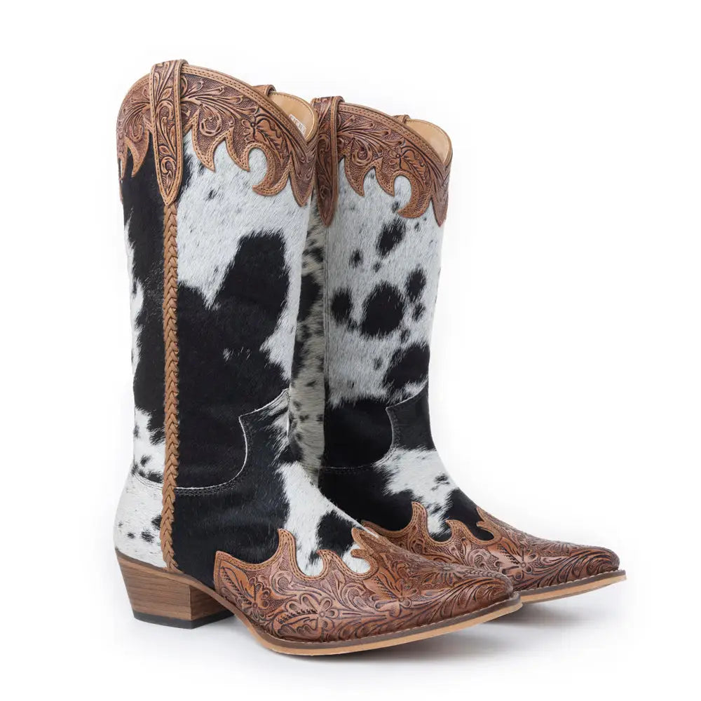 Adelaide Hair-On High Top Boots - SHOES