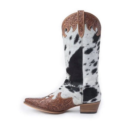 Adelaide Hair-On High Top Boots - SHOES