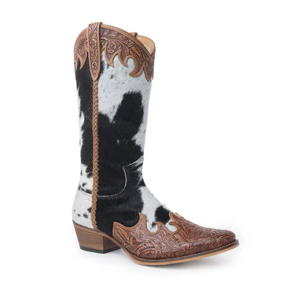 Adelaide Hair-On High Top Boots - SHOES