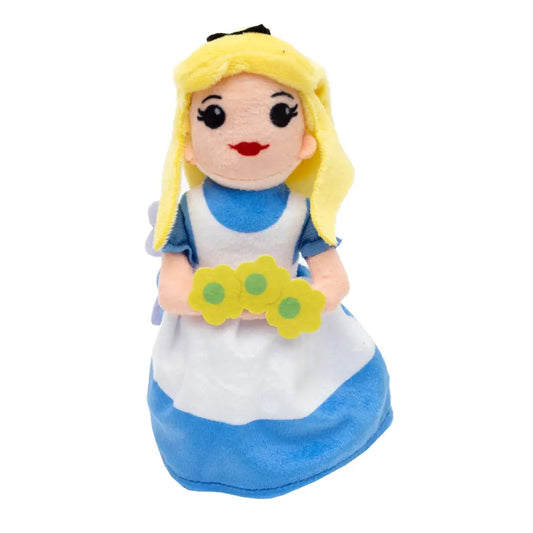 Dog Toy Squeaker Plush - Alice in Wonderland with Flowers Full Body Pose Dog Toy Squeaky Plush