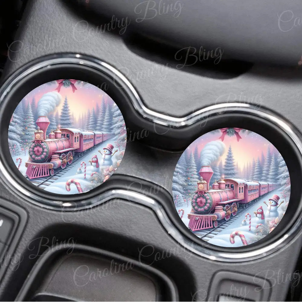 All Aboard - Pink Car Coaster