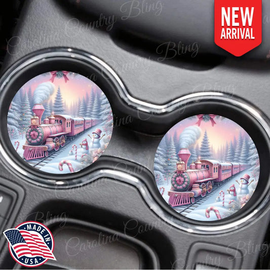 All Aboard - Pink Car Coaster