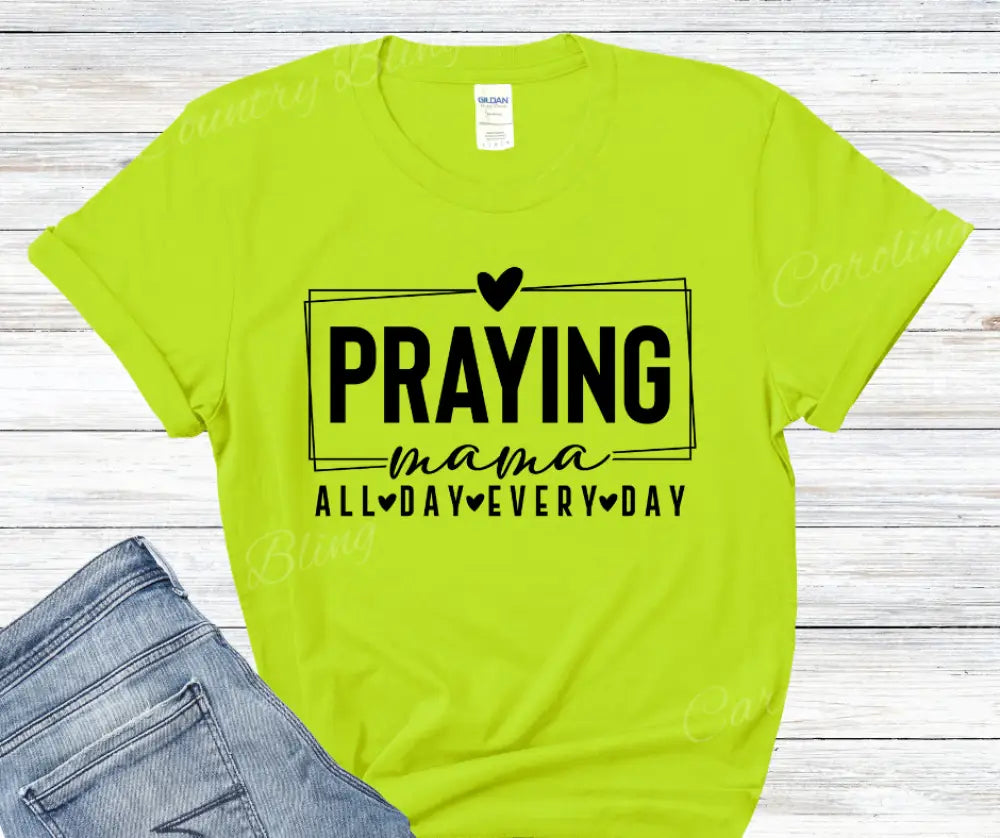 All Day Every Day – Multi Small / Short / Neon Green Shirt