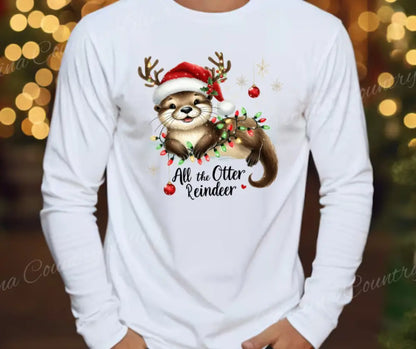 All the Otter Reindeer - Multi Small / Long Shirt