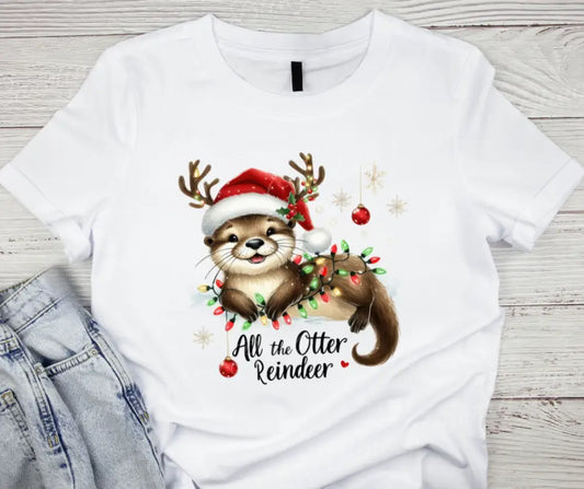 All the Otter Reindeer - Multi Small / Short Shirt