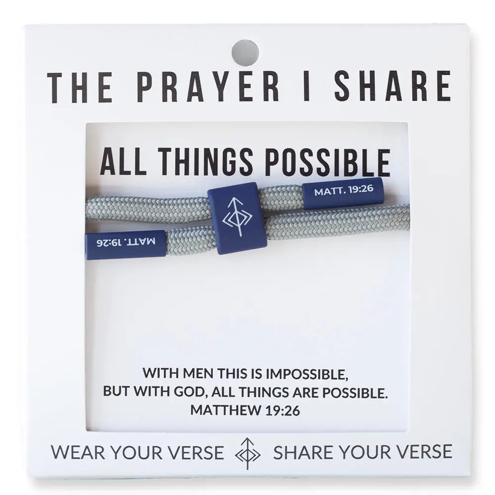 All Things are Possible Matthew 19:26 bracelet
