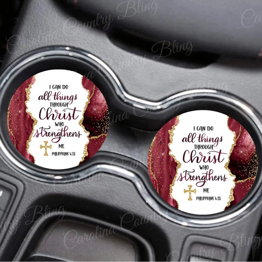 All Things – Red - Car Coaster