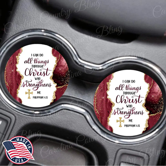 All Things – Red - Car Coaster
