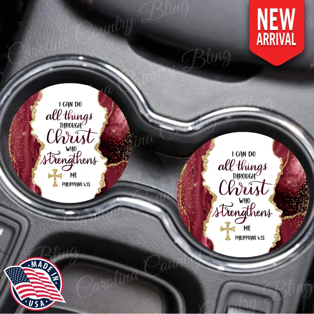 All Things – Red - Car Coaster