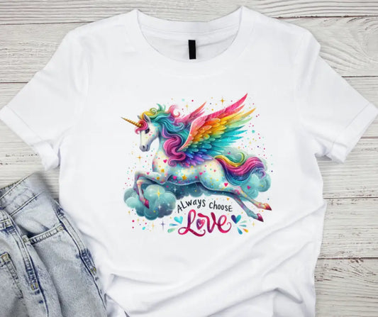 Always Choose Love – White Small / Short Shirt