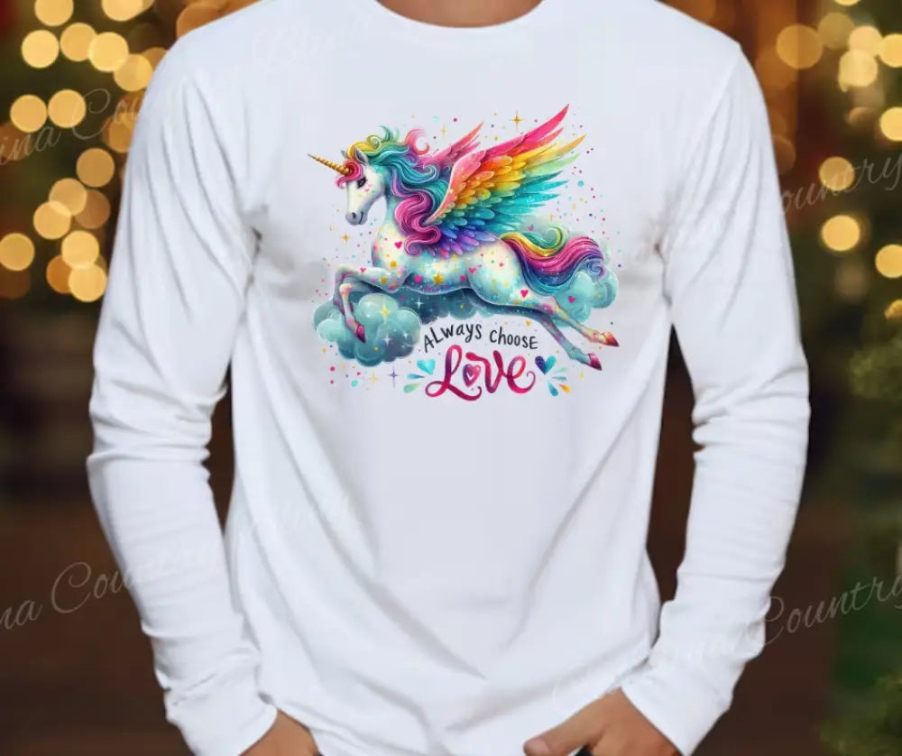 Always Choose Love – White Small / Long Shirt