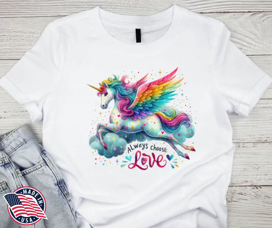 Always Choose Love – White Small / Short Shirt