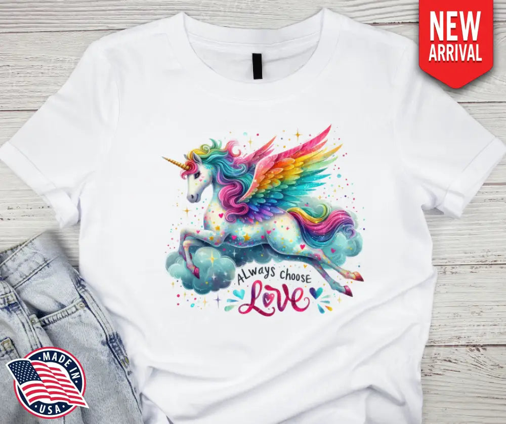 Always Choose Love – White Small / Short Shirt