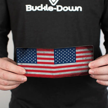 Bi-Fold Wallet - American Flag Distressed Bi-Fold Wallets