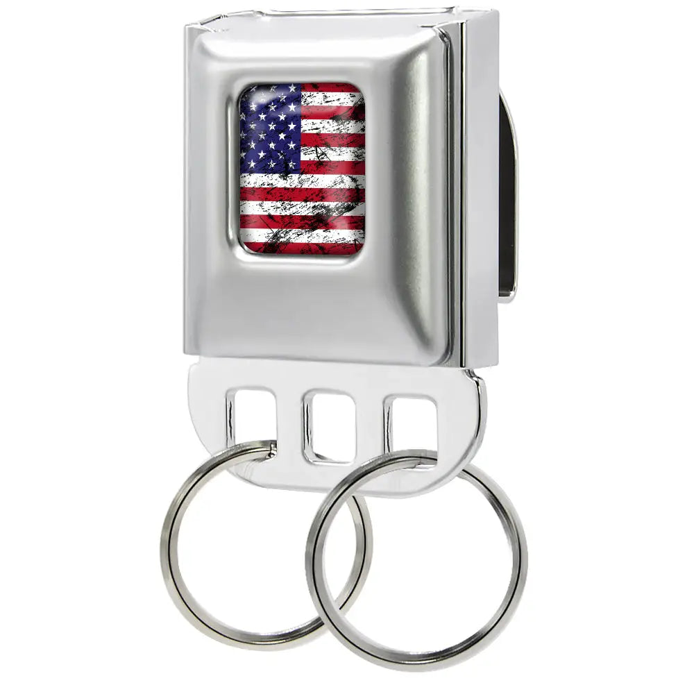 Keyholder - American Flag Distressed Full Color Red/White/Blue/Black Key Holders