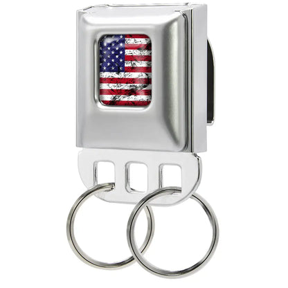 Keyholder - American Flag Distressed Full Color Red/White/Blue/Black Key Holders