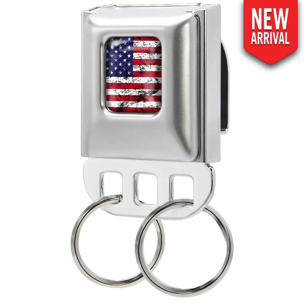 Keyholder - American Flag Distressed Full Color Red/White/Blue/Black Key Holders