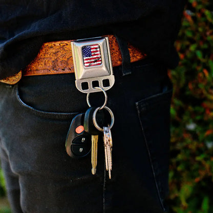 Keyholder - American Flag Distressed Full Color Red/White/Blue/Black Key Holders