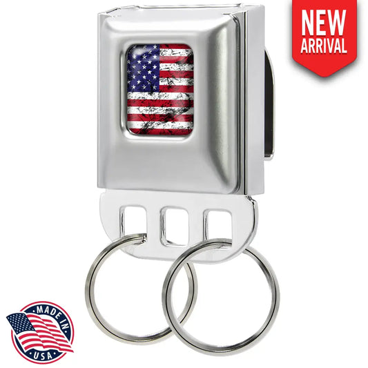 Keyholder - American Flag Distressed Full Color Red/White/Blue/Black Key Holders
